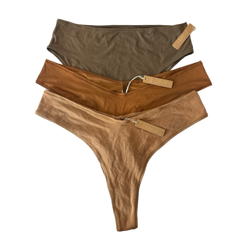 Skims Bundle LOT of 3 Thongs Panties Assorted Colors &‎ Type All Size 4X New